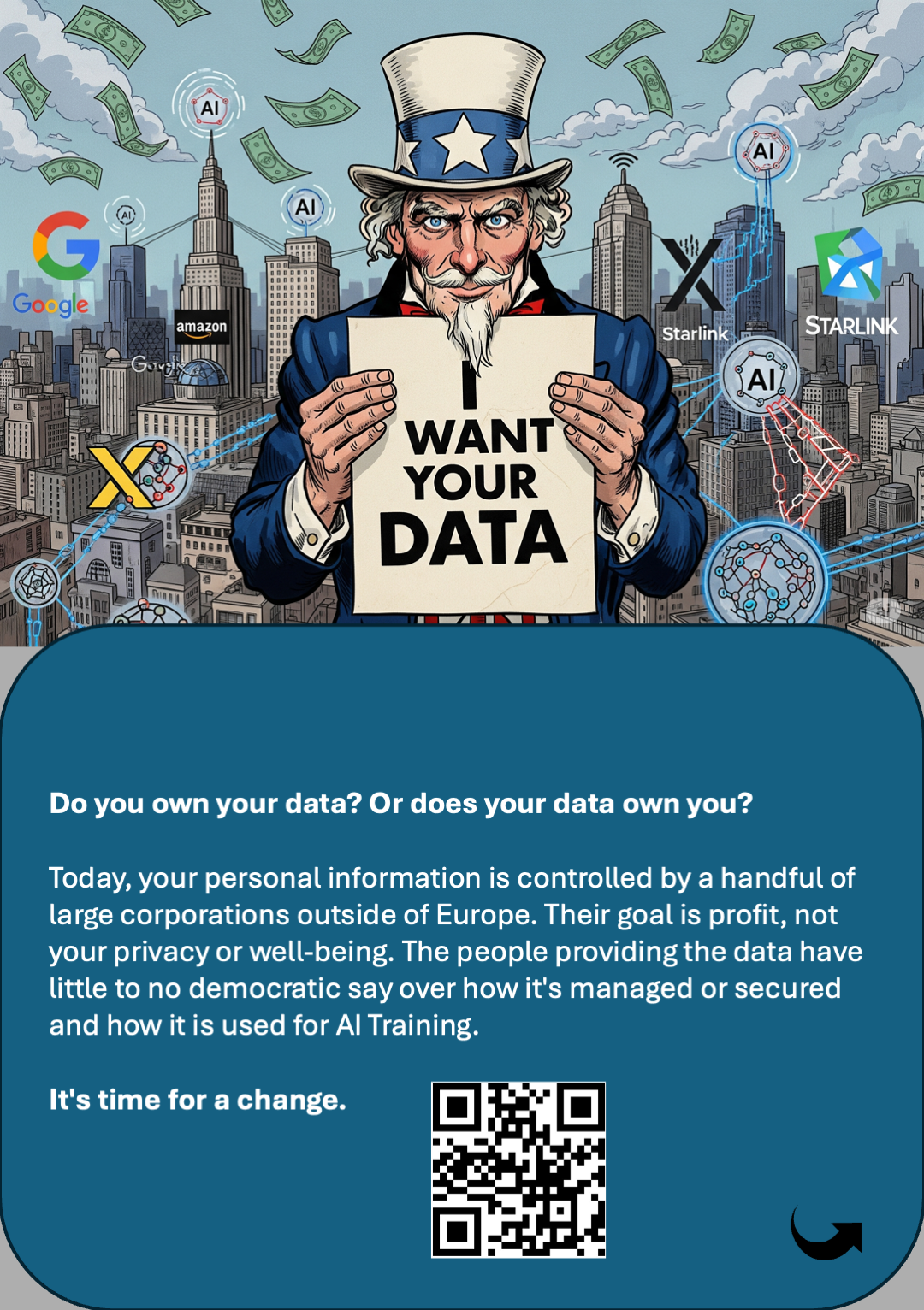 Front side of the EUDG flyer