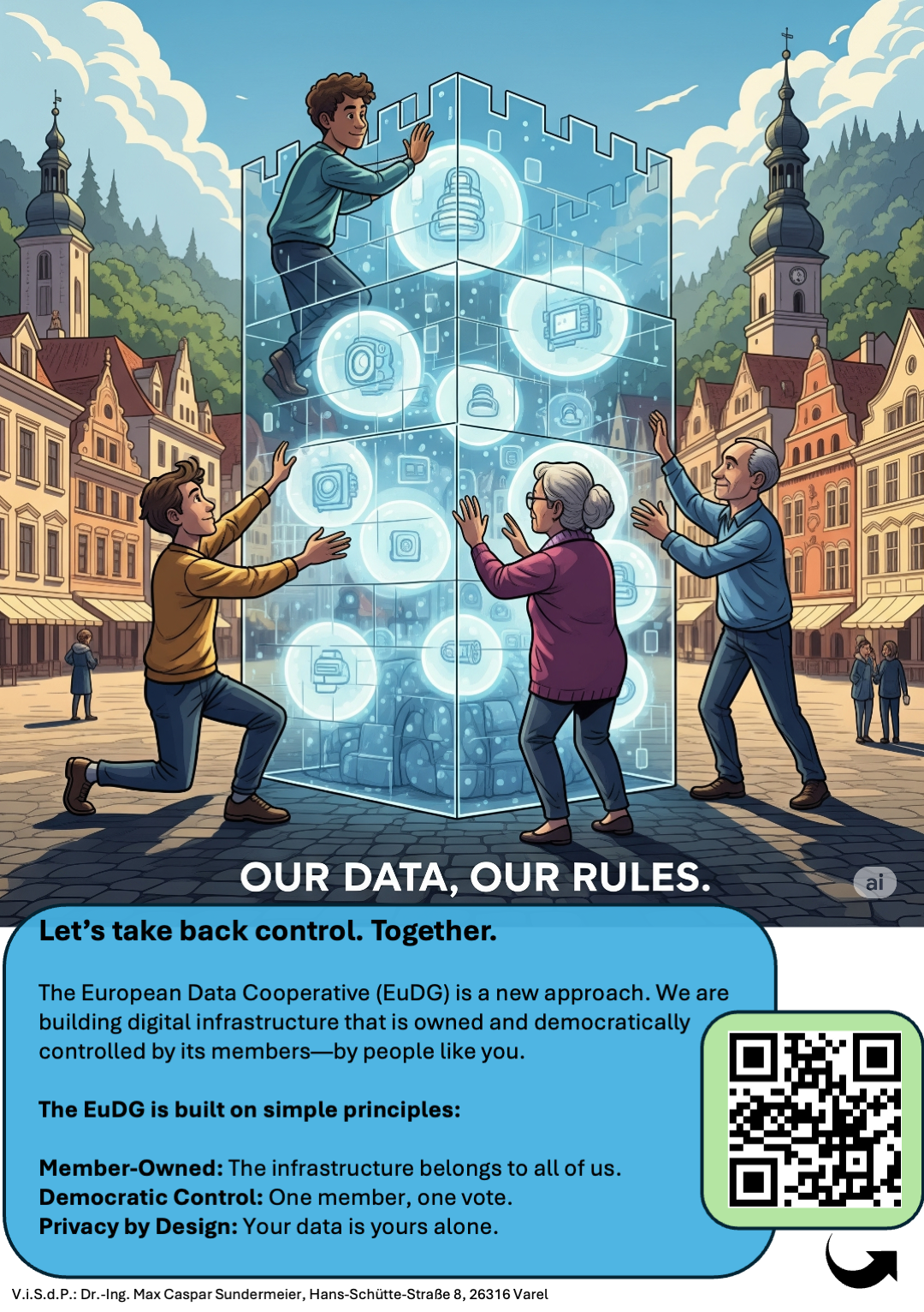 Back side of the EUDG flyer